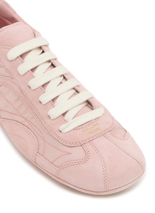 Detail View - Click To Enlarge - PRADA - Montecarlo Suede Women's Sneakers