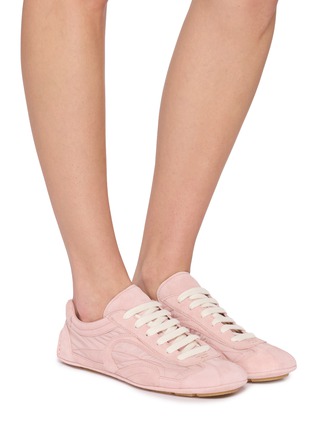 Figure View - Click To Enlarge - PRADA - Montecarlo Suede Women's Sneakers