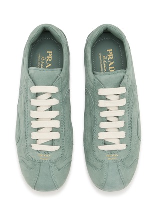 Detail View - Click To Enlarge - PRADA - Montecarlo Suede Women's Sneakers