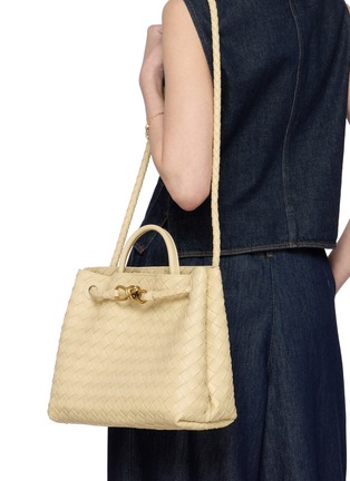 Back View - Click To Enlarge - BOTTEGA VENETA - Medium Andiamo Intrecciato Leather Bag