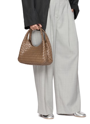 Figure View - Click To Enlarge - BOTTEGA VENETA - Campana Intrecciato Leather Shoulder Bag