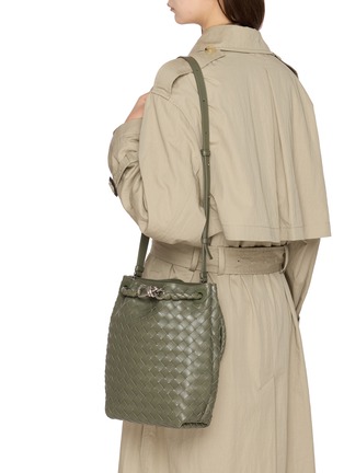 Figure View - Click To Enlarge - BOTTEGA VENETA - Small Andiamo Intrecciato Leather Bucket Bag