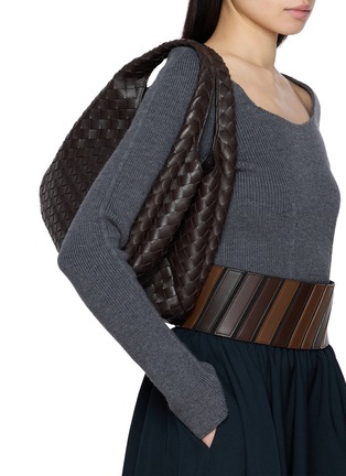 Figure View - Click To Enlarge - BOTTEGA VENETA - Campana Intrecciato Leather Shoulder Bag