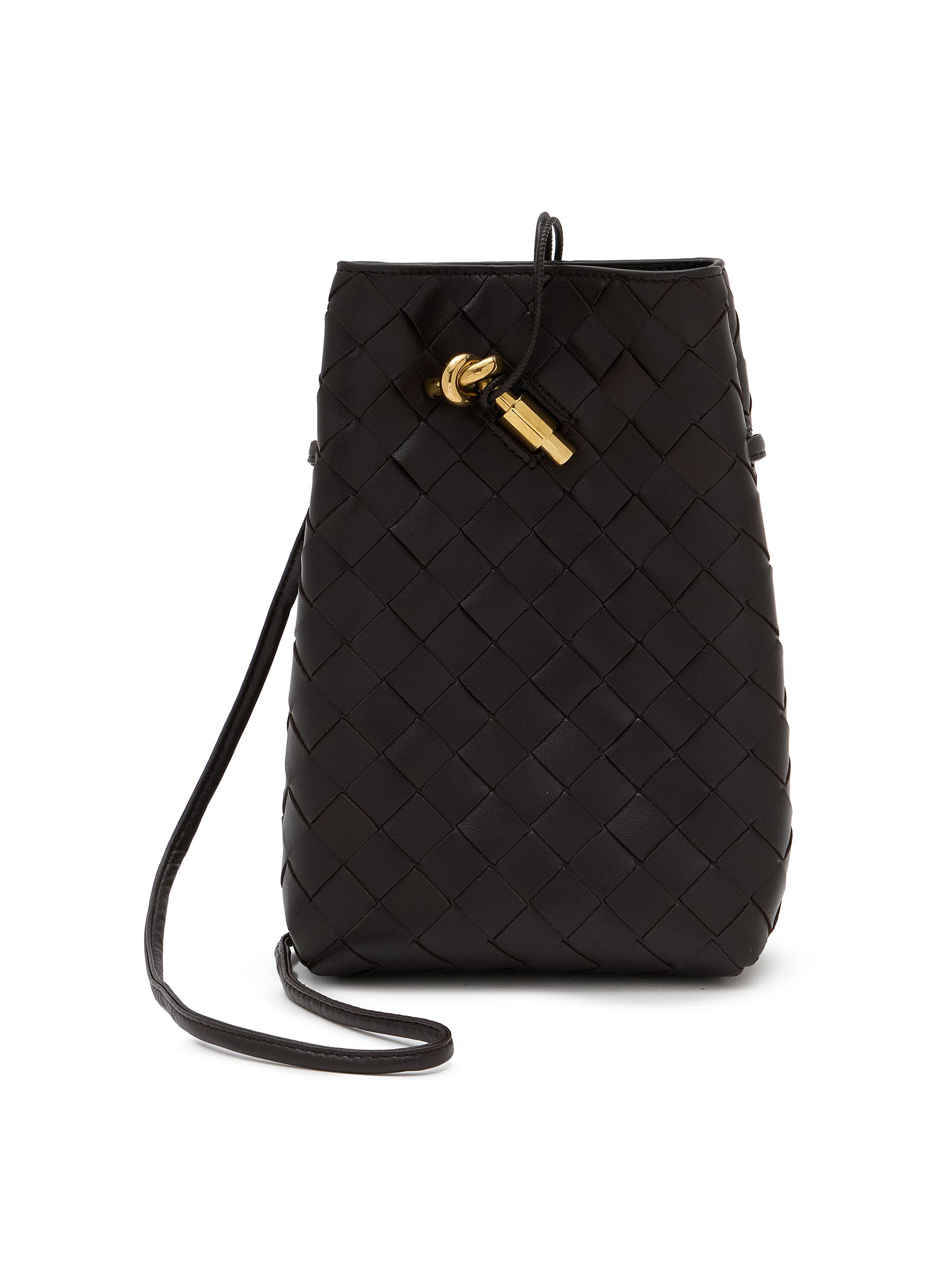 BOTTEGA VENETA | Andiamo Intrecciato Leather Phone Pouch | Women