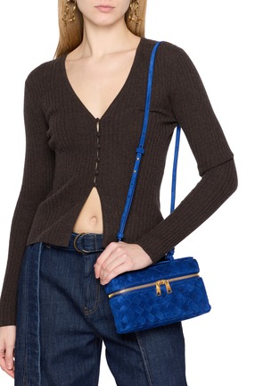 Figure View - Click To Enlarge - BOTTEGA VENETA - Bang Bang Intrecciato Light Suede Vanity Case