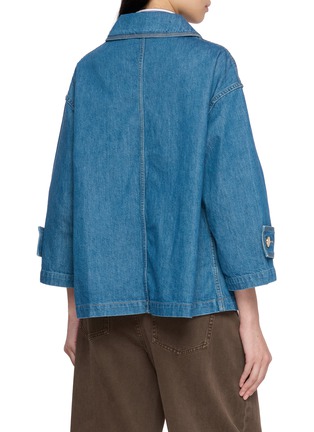 Back View - Click To Enlarge - MACKINTOSH - Hubie Medium Wash Denim Jacket