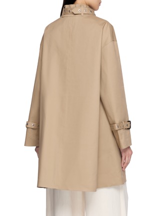 Back View - Click To Enlarge - MACKINTOSH - Minto Buckled High Neck Cotton Coat