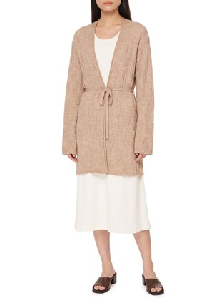 Figure View - Click To Enlarge - LAUREN MANOOGIAN - V-neck Open Knit Cardigan