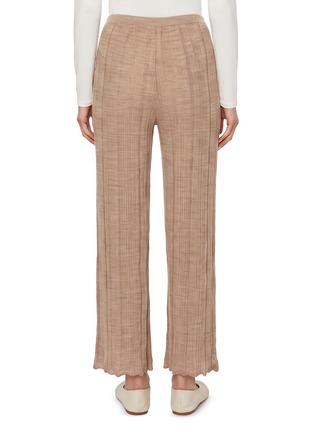 Back View - Click To Enlarge - LAUREN MANOOGIAN - Plissé Drawstring Waist Knit Pants