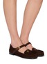 Figure View - Click To Enlarge - MIU MIU - Suede Moccasin Mary Jane