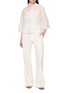 Figure View - Click To Enlarge - PESERICO - Embroidered Quarter Sleeve Shirt