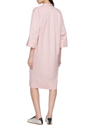 Back View - Click To Enlarge - PESERICO - Open Collar Shirt Dress