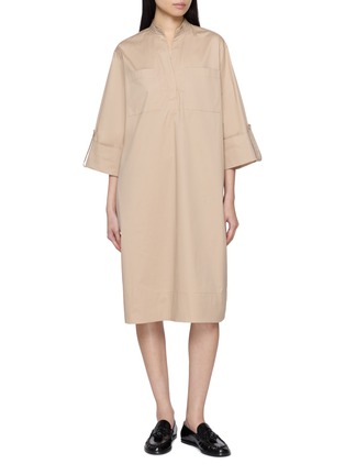 Main View - Click To Enlarge - PESERICO - Open Collar Shirt Dress