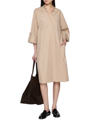 Figure View - Click To Enlarge - PESERICO - Open Collar Shirt Dress