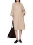Figure View - Click To Enlarge - PESERICO - Open Collar Shirt Dress