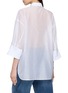 Back View - Click To Enlarge - PESERICO - Sheer Back Dropped Sleeve Shirt