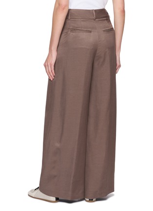 Back View - Click To Enlarge - PESERICO - Double Dart Palazzo Trousers