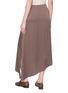 Back View - Click To Enlarge - PESERICO - Flowy Asymmetric Midi Skirt