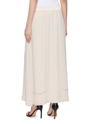 Back View - Click To Enlarge - PESERICO - Elasticated Waist Maxi Skirt