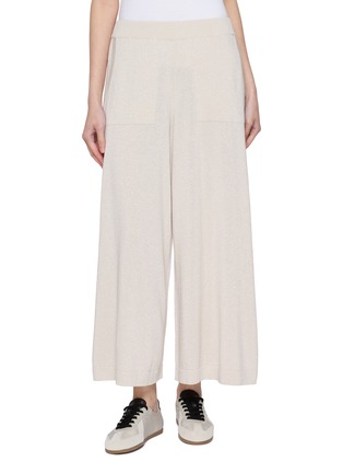 Main View - Click To Enlarge - PESERICO - Elastic Waist Wide Leg Sweatpants