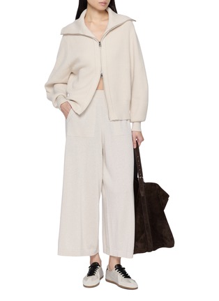 Figure View - Click To Enlarge - PESERICO - Elastic Waist Wide Leg Sweatpants