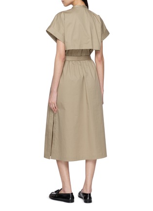Back View - Click To Enlarge - PESERICO - Belted Trench Dress