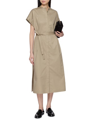 Figure View - Click To Enlarge - PESERICO - Belted Trench Dress