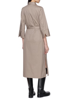 Back View - Click To Enlarge - PESERICO - Quarter Sleeve Shirt Dress