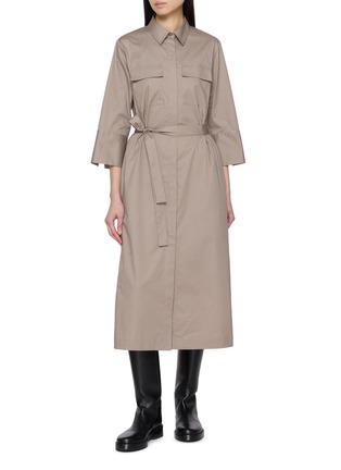 Main View - Click To Enlarge - PESERICO - Quarter Sleeve Shirt Dress