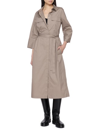 Figure View - Click To Enlarge - PESERICO - Quarter Sleeve Shirt Dress