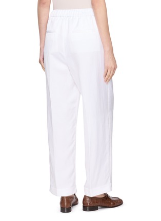 Back View - Click To Enlarge - PESERICO - Elasticated Waist Palazzo Pants