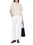 Figure View - Click To Enlarge - PESERICO - Elasticated Waist Palazzo Pants