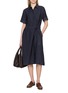 Figure View - Click To Enlarge - PESERICO - Short Sleeve Belted Polo Shirt Dress