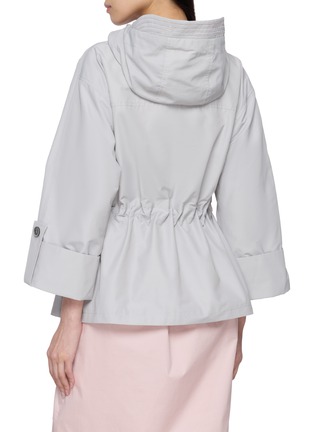 Back View - Click To Enlarge - PESERICO - Hooded Zip Up Parka Jacket