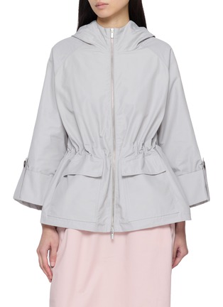 Main View - Click To Enlarge - PESERICO - Hooded Zip Up Parka Jacket