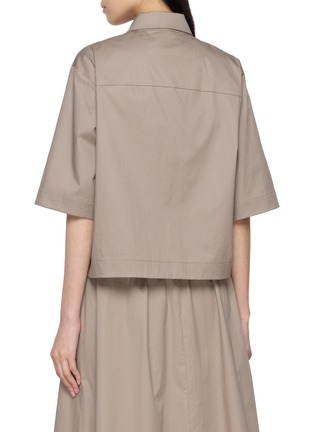 Back View - Click To Enlarge - PESERICO - Boxy Half Sleeve Shirt