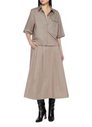Figure View - Click To Enlarge - PESERICO - Boxy Half Sleeve Shirt