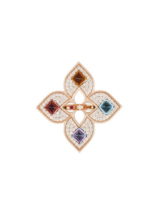 Main View - Click To Enlarge - ROBERTO COIN - Venetian Princess 18K Rose Gold Ruby Tanzanite Topaz Rubellite Citrine Ring — EU 52