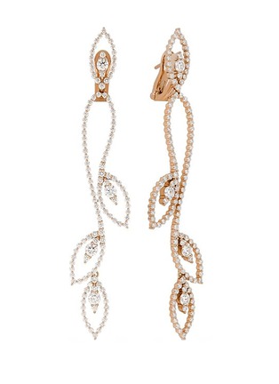 Main View - Click To Enlarge - ROBERTO COIN - Diamond Princess Diamond Ruby Earrings
