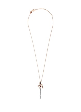 Main View - Click To Enlarge - ROBERTO COIN - Tiare 18K Rose Gold Mother Of Pearl Rubellite Ruby Necklace