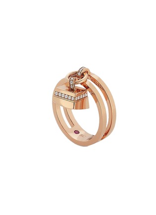 Main View - Click To Enlarge - ROBERTO COIN - Sauvage Privé 18K Rose Gold Diamond Ruby Ring — EU 53