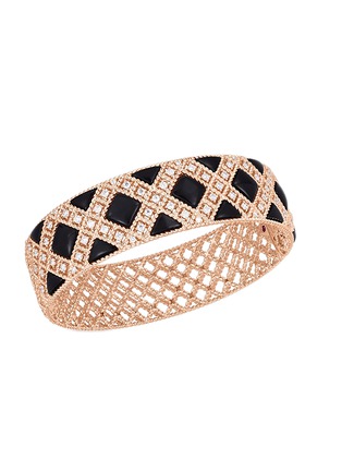 Main View - Click To Enlarge - ROBERTO COIN - Palazzo Ducale 18K Rose Gold Diamond Ruby Jade Bangle