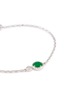 Detail View - Click To Enlarge - LC COLLECTION LABEL - 18K White Gold Diamond Cobochon Jadeite Bracelet