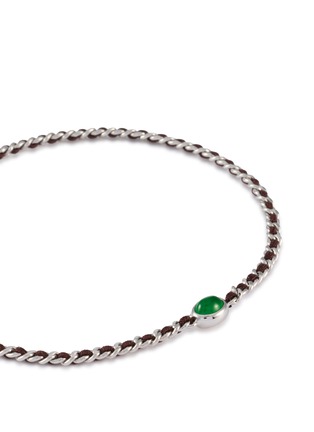 Detail View - Click To Enlarge - LC COLLECTION LABEL - 18K White Gold Jadeite Thread Bracelet