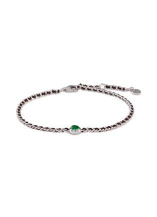 Main View - Click To Enlarge - LC COLLECTION LABEL - 18K White Gold Jadeite Thread Bracelet
