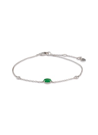 LC COLLECTION LABEL | 18K White Gold Diamond Jadeite Bracelet