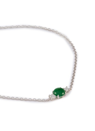 Detail View - Click To Enlarge - LC COLLECTION LABEL - 18K White Gold Diamond Jadeite Bracelet