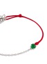 Detail View - Click To Enlarge - LC COLLECTION LABEL - 18K White Gold Cabochon Jadeite Thread Bracelet — Small