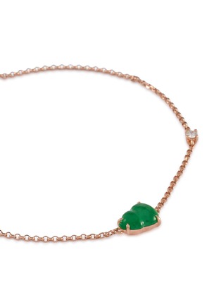 Detail View - Click To Enlarge - LC COLLECTION LABEL - 18K Rose Gold Diamond Wulu Jadeite Bracelet