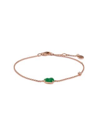 Main View - Click To Enlarge - LC COLLECTION LABEL - 18K Rose Gold Diamond Wulu Jadeite Bracelet